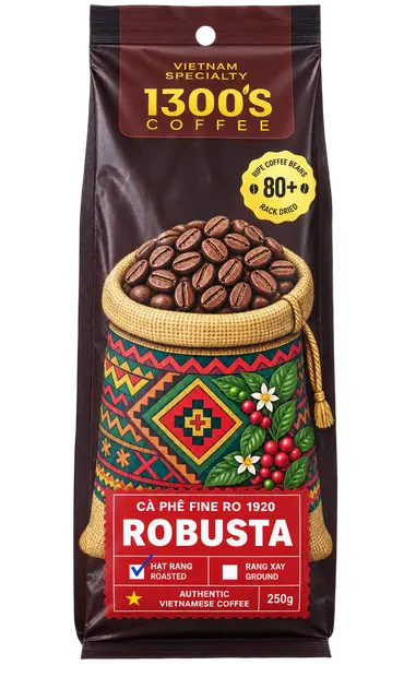 Cà phê Fine Robusta 1300'S Coffee 250g
